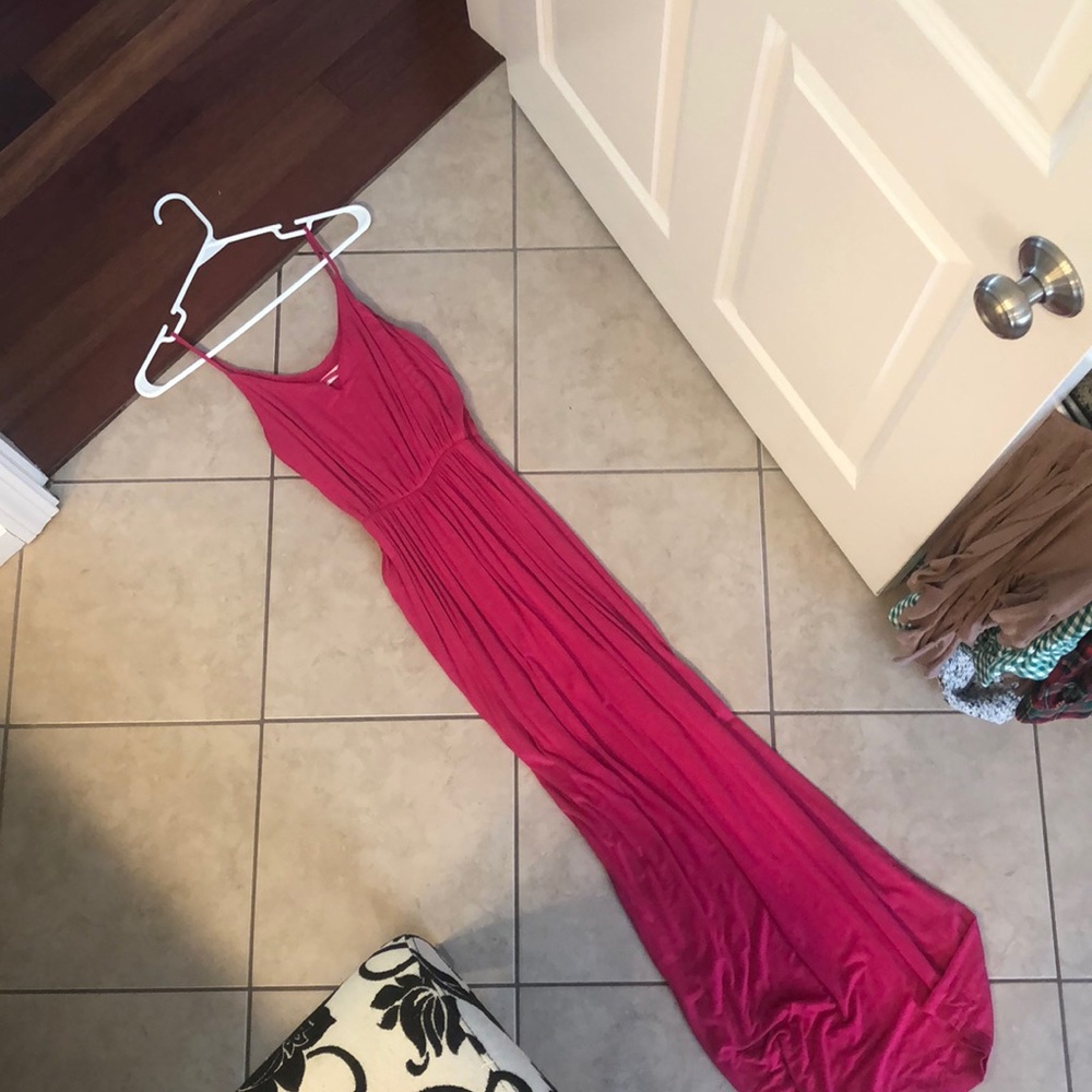 Hot Pink Lush Maxi Dress